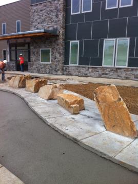 Decorative Rocks Have Been Installed.
