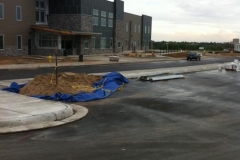 Construction Team Paved Parking Lot.