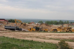 Tractors Break Ground on School.