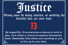 Justice Virtue Card