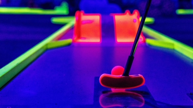 Getting ready to play LED Golf Game